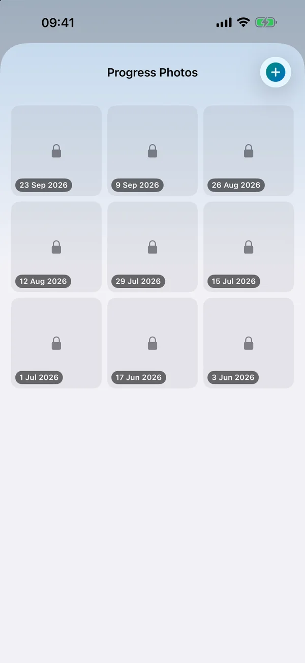 Progress photos, locked