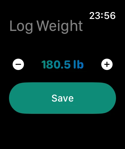 Logging weight on Apple Watch