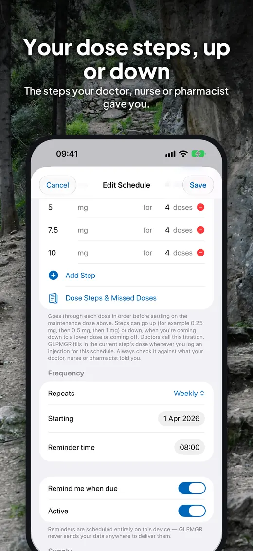 Dose steps